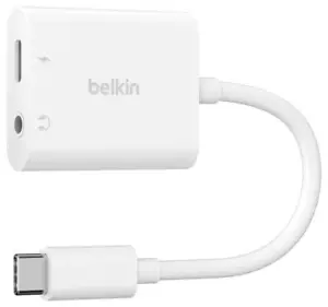 RockStar Adattatore di Ricarica e Audio USB-C 3,5mm, Bianco - NPA004BTWH - Foto 1 di 4