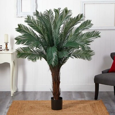 Palmera artificial Cycas 5’ decoración del hogar UV (interior/exterior). Venta al por menor $267 Foto 1 de 4