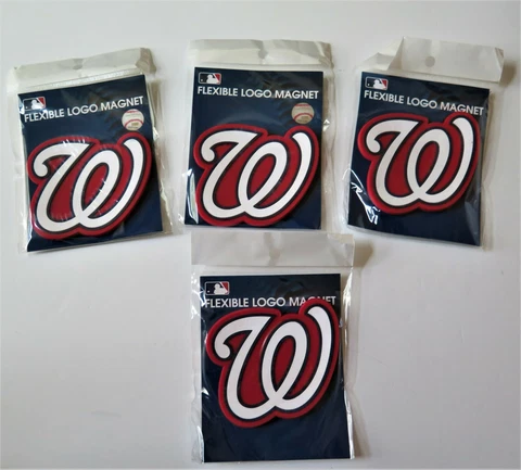 LOT OF FOUR (4) WASHINGTON NATIONALS, FLEXIBLE MAGNETS FROM WINCRAFT Cover