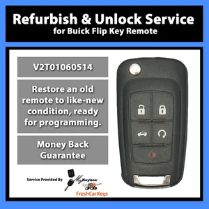 Desbloqueo servicio de flash para llavero abatible remoto Buick Lacrosse 12-14 V2T01060514 - Imagen 1 de 7