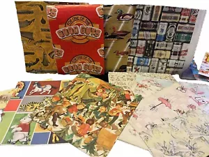GRAN LOTE Papel de Envoltura de Regalo Vintage Día del Padre Cumpleaños - Imagen 1 de 15