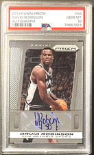 ( PSA 10 ) David Robinson 2013-14 Panini Prizm #68 Autograph SP Auto Spurs HOF