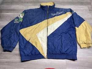 Vintage Notre Dame Fighting Irish Nutmeg Mills Puffer Jacket Coat Full Zip Sz XL - Picture 1 of 12