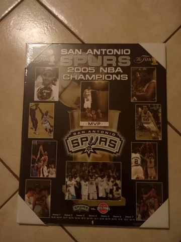 San Antonio Spurs 2005 NBA Champions Finals Wooden Plaque Brand New Sealed Cover