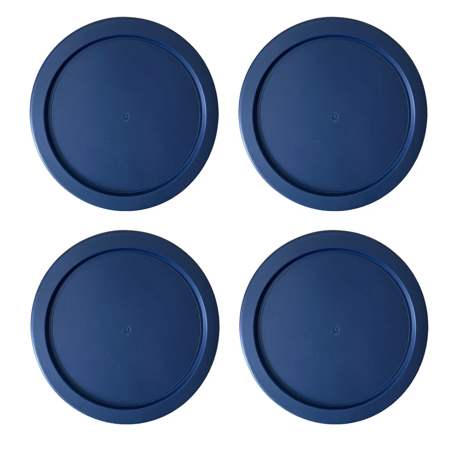 MRX SOLUTIONS 4 Replacement Lids Covers for Pyrex 2-Cup Glass Containers, 5-Inch 7200-PC NAVY