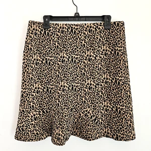 Melissa Paige Volant Rock Damen Large Braun Leopard Animal Print Pull-On - Bild 1 von 10