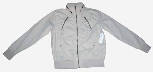 OFF WHITE Giacca con cappuccio Route 66 uomo panna ecrù bianco sporco avorio primavera autunno Small