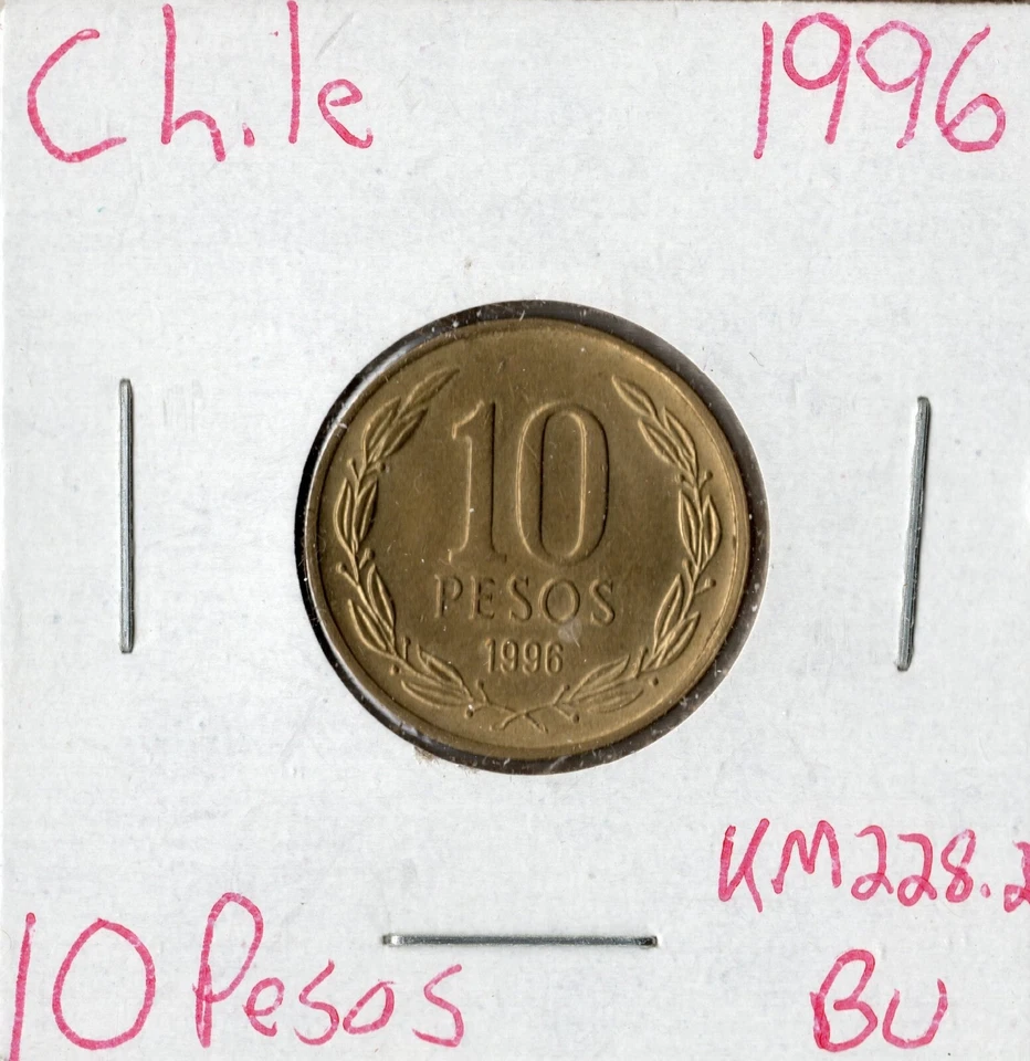 Coin Chile 10 Pesos 1996 KM228.2 - Image 1 of 1