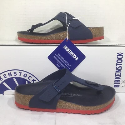 Sandalias Birkenstock Juveniles Talla 12 EU 30 Estrechas Giza Desierto Suelo Azul Y23-1003 Foto 1 de 4