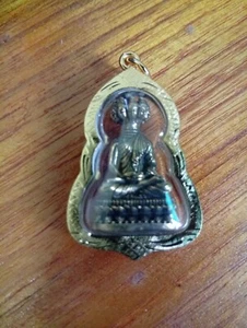 Phra Buddha 9 Faces Setthi Nawagod Gold Micron Pendant Statue Thai Amulet - Picture 1 of 5