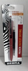 Zebra Pen Sarasa Grand Retractable Gel Ink Pen Medium Point 0.7mm Black Ink-NIP - Picture 1 of 6
