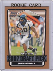 MARSHAWN LYNCH ROOKIE CARD 2007 Topps Draft Picks RC Cal Football Seahawks Bills - Foto 1 di 2