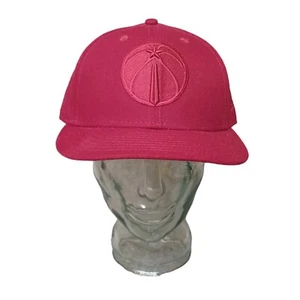 New Era NBA Logo Fitted Hat Size 7 5/8 Burgundy 59fifty Low Profile - Picture 1 of 14