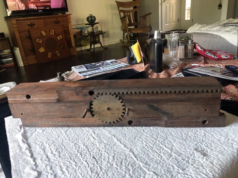 Vintage Furniture Solid oak? Dining Table Extender Mechanism Parts Cover