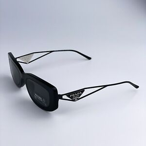 "NEW Prada PR14YS 1AB5S0 Black Dark Grey Rectangle Unisesx Sunglasses