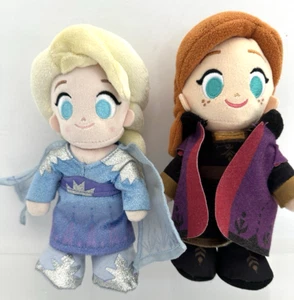 Disney Parks NuiMOs Frozen Princess Plush Anna & Elsa 7" Set of 2 - Picture 1 of 4