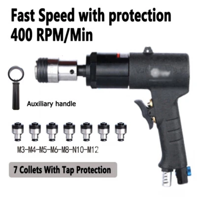 400Rpm Air Drilling Gun Pneumatic Drill  Tapping Machine M3-6 M8 M10 M12 Chucks - Image 1 of 4