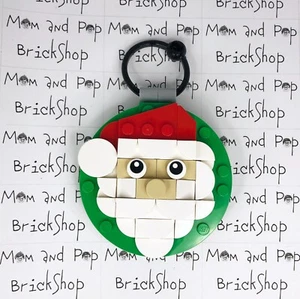 LEGO Christmas Ornament Santa with Red Hat and Beard Assembled from Set 40744 - Picture 1 of 6