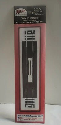 ATLAS DEAD-END UNCOUPLER, NICKEL SILVER Code 100 Ho Scale  Snap Track - Image 1 of 4