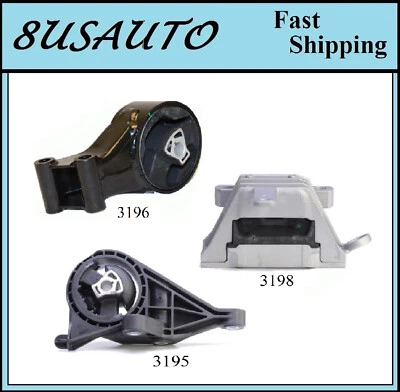 3 PIEZAS MONTAJE MOTOR Y TRANSMISIÓN APTO PARA CHEVROLET IMPALA, IMPALA LIMITED 3.6L FLEX - AUTOMÁTICO Foto 1 de 4