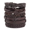 3Pcs/Set Multilayer Braided Faux Leather Bracelet Simple Bangle Jewelry Gift-in - Foto 8