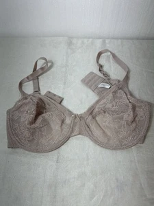 Women's Underwire Unlined Bra Minimizers Non-Padded Full Coverage Lace Plus Size - Picture 1 of 4