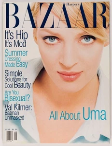 UMA THURMAN Val Kilmer MARIANNE FAITHFULL Harper's US June 1995 Claudia Schiffer - Picture 1 of 23