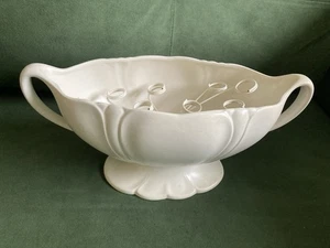 Vintage 50er Beswick 1187-1 Creamware oval 2 Henkel Vase Blumen / Hochzeit / Weihnachten - Bild 1 von 14