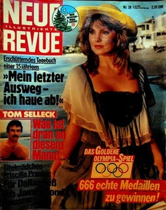 Neue Revue Illustrierte Magazine July 8 1984 Tom Selleck Priscilla Presley - Picture 1 of 2