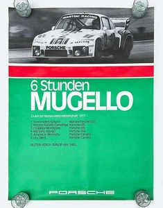 Original Vintage 1977 Porsche Factory Poster - 6 Hours of Mugello - Bild 1 von 4