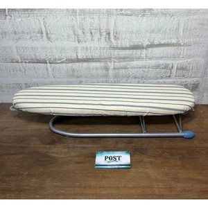 Vintage Tabletop Mini Blue Striped Ironing Board - Picture 1 of 6