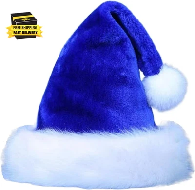 Chapéu de Natal de veludo para crianças, chapéu de Papai Noel chapéu de Natal conforto engrossar pele chapéu de férias - Imagem 1 de 4