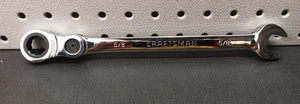 Craftsman 14573 SAE 5/8" Chrome Elbow Ratcheting Wrench (Owners Mark Read) (bn) - Picture 1 of 8