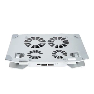 Risers de Bureau Ordinateur Réglables pour Support Ordinateur Portable avec Ventilateur Refroidissement - Photo 1/10