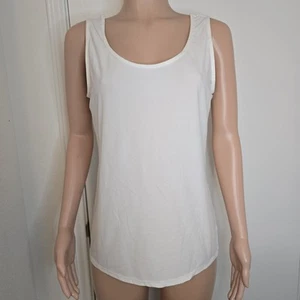 ExOfficio Tank Top Women XL White Scoop Neck Sleeveless Stretch Pullover - Picture 1 of 8