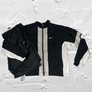 Vintage 80er 90er NIKE Full Zip Nylon Windbreaker und Hose Trainingsanzug M & S - Bild 1 von 7