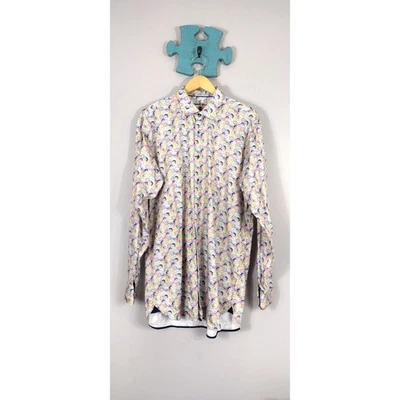 Camisa Luchiano Visconti Negra Estampado Abstracto Abotonada Mi Favorita Para Hombres XLT Foto 1 de 4