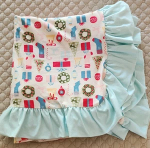 HTF SweetHoney Dreamer Blanket HOLIDAY CHEER CHRISTMAS/STRIPES - Picture 1 of 5