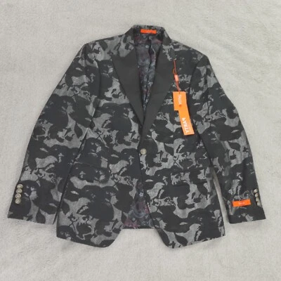 Tallia Blazer Mens 38S Party Valhalla Black Silver Metallic Dinner Jacket - Image 1 of 4