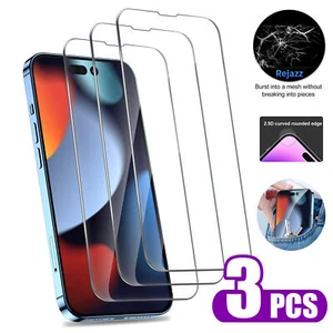 3X Full Cover Tempered Glass Screen Protector For Phone XR MAX 11 12 13 14 15 16 - Picture 1 of 12