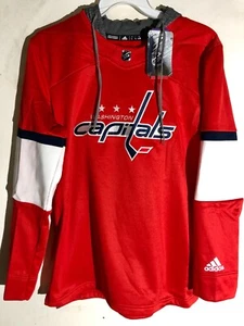 ADIDAS NHL WASHINGTON CAPITALS WOMEN'S TEAM "CREWDIE" HOODIE RED SIZE S - Picture 1 of 2