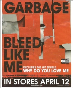 GARBAGE Rare VINTAGE 2005 PROMO STATIC WINDOW CLING POSTER for Bleed CD 8x10 - Picture 1 of 1
