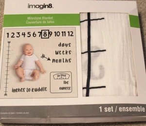 Baby Monthly Milestone Blanket Unisex Photo Prop for Newborn Growth Age Track - Picture 1 of 6