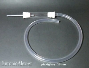 EXHAUSTER  Ø25mm tubo plexiglass aspiratore da campo entomologico micro insetti  - Imagen 1 de 2