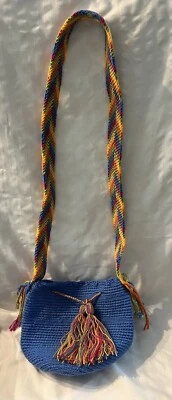 Bolso Bandolera Wayuu Mochila Colombiano Tejido Boho Hippie Colorido Foto 1 de 4