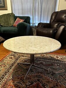 1970s Herman Miller La Fonda Coffee / End Table by Ray and Charles Eames Marble 