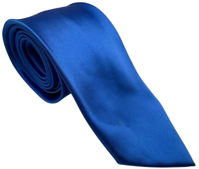 Tie Geoffrey Beene 100% Polyester Royal Blue Satin Solid Shiny Width 3 inches - Image 1 of 4