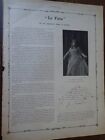 Lentheric Parfum La Féria Avec Mlle Jeanne Foreau Pub Papier Illustration 1905