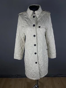Burberry London Quilted Nova Check Jacket Coat Beige Size M - Picture 1 of 16