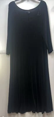 Kiara женщин XXL платье 3/4 рукав эластичной Acetate путешествий черный SCK018 подходит Расклешенный C56 - Изображение 1 из 4